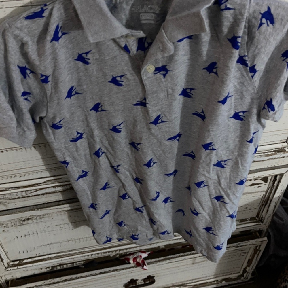 New children’s place shark polo cute size boys large